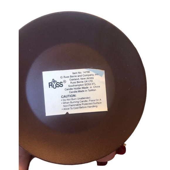 EUC 90's Fall Autumn Russ Metal Acorn Candle Stick Thanksgiving Holiday Decor - Picture 7 of 7